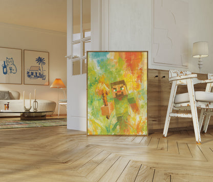 Minecraft Explosives Aquarell-Poster