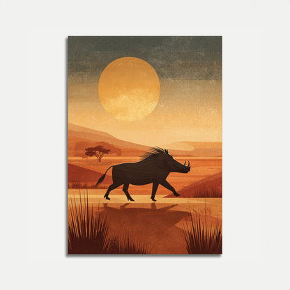 Warthog in the Desert Poster