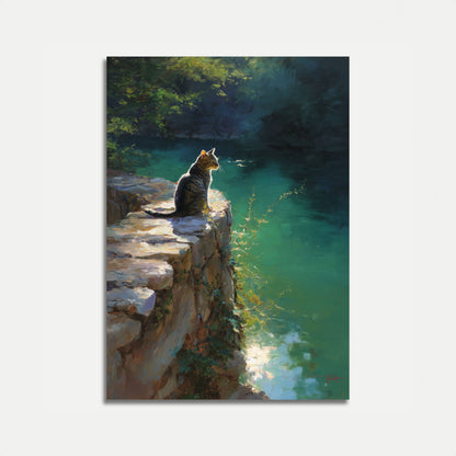 Katze am Smaragdsee Plakat