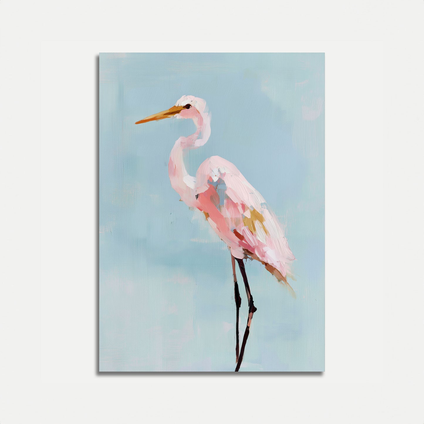 Delicate Pink Heron Poster
