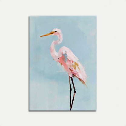 Delicate Pink Heron Poster