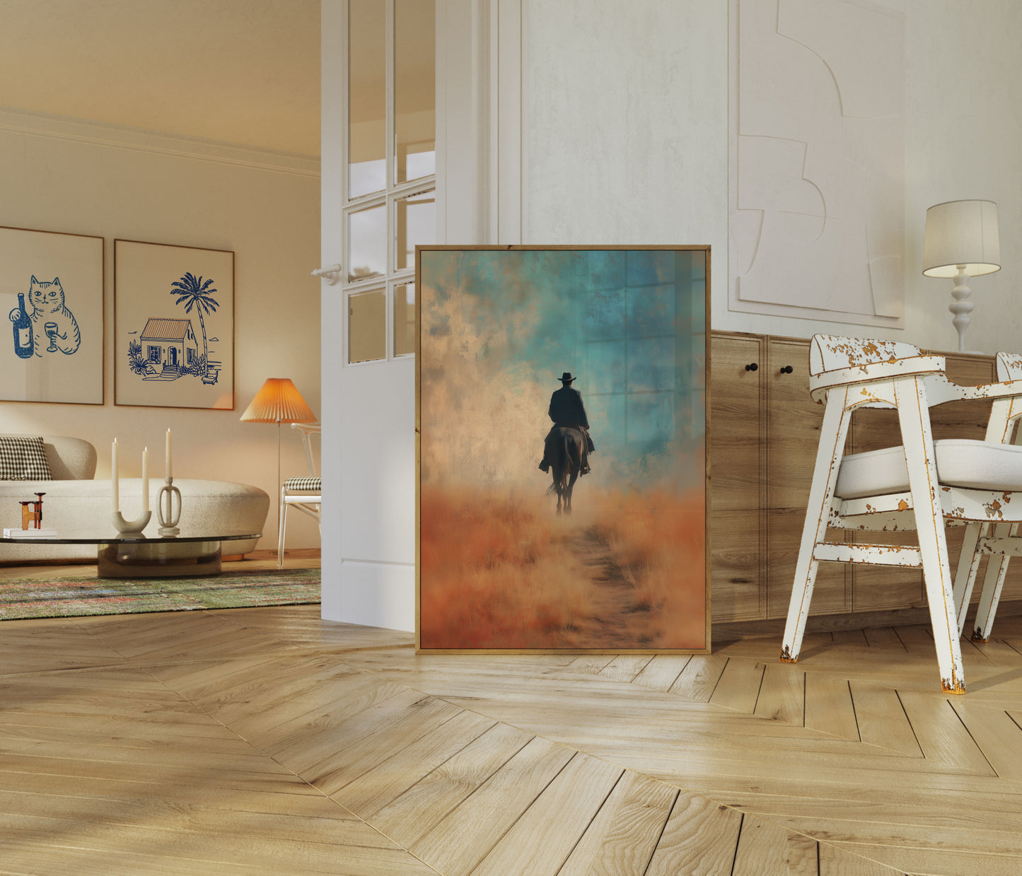 Lone Rider Desert Journey Poster