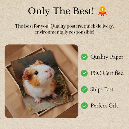 Schattige Cavia Portretposter