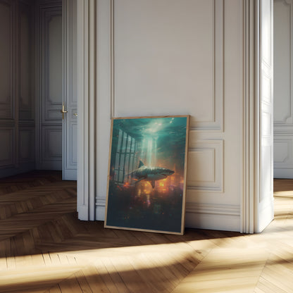 Cybernetic Shark City Poster