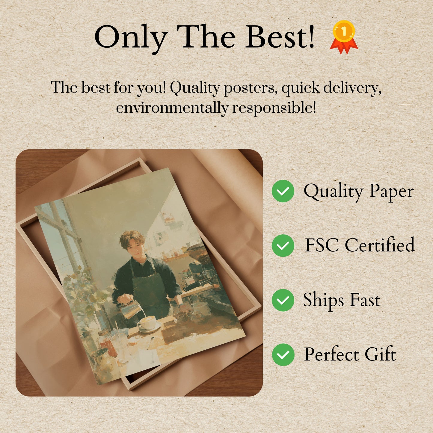 Morning Brew Artisan Coffee Poster