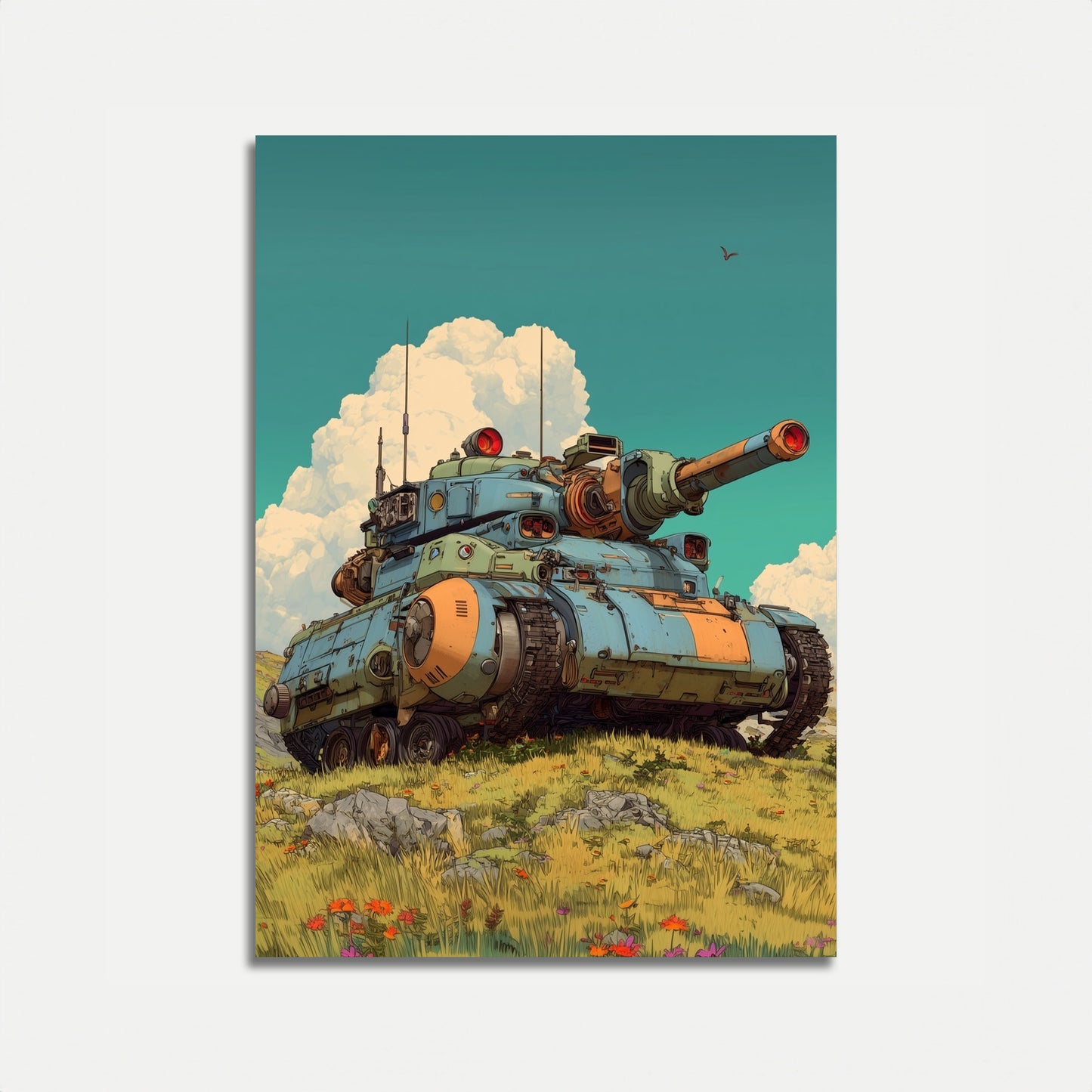 Vintage Sci-Fi Battle Tank Poster