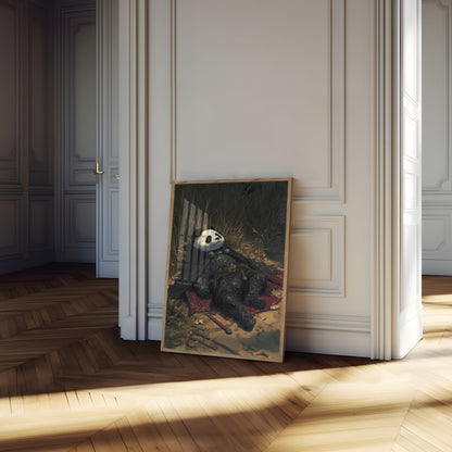 Warrior Panda Resting Poster