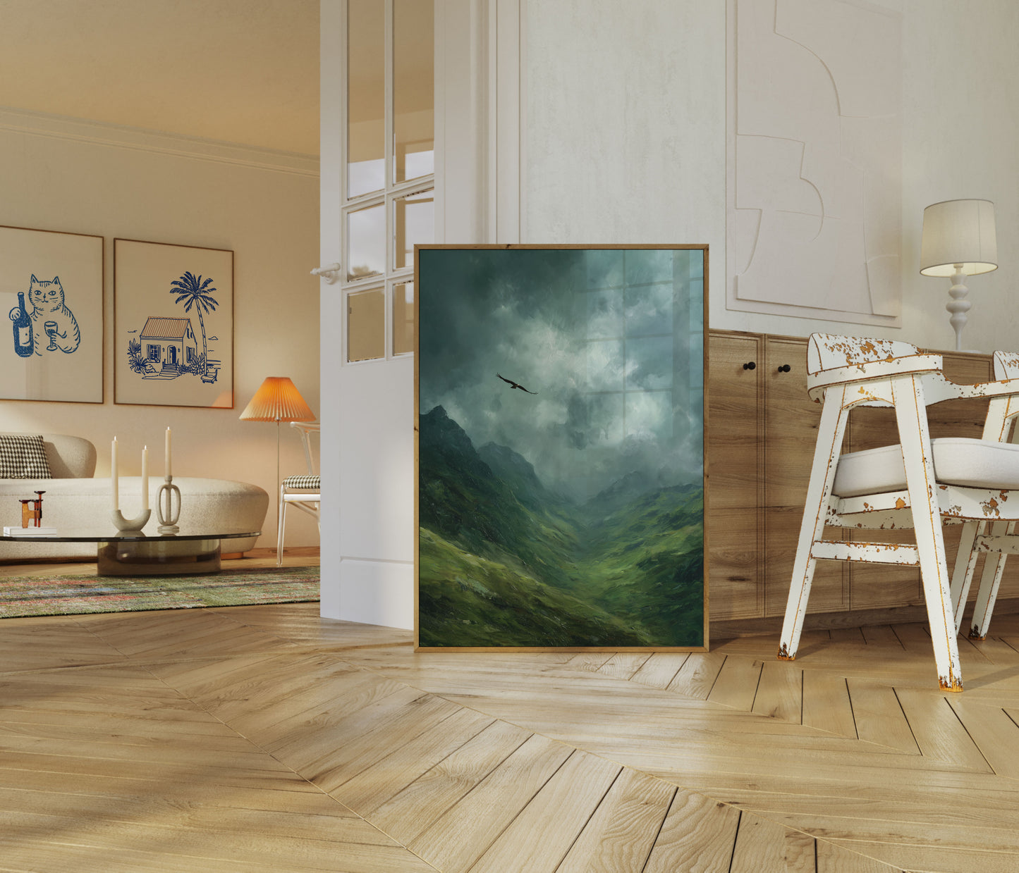 Eagle Soaring Mountain Valley Poster