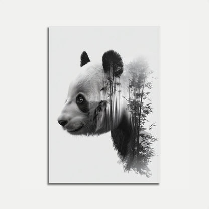 Panda Bamboo Forest Portrait Poster