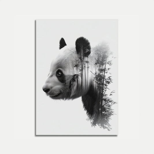 Panda Bamboo Forest Portrait Poster