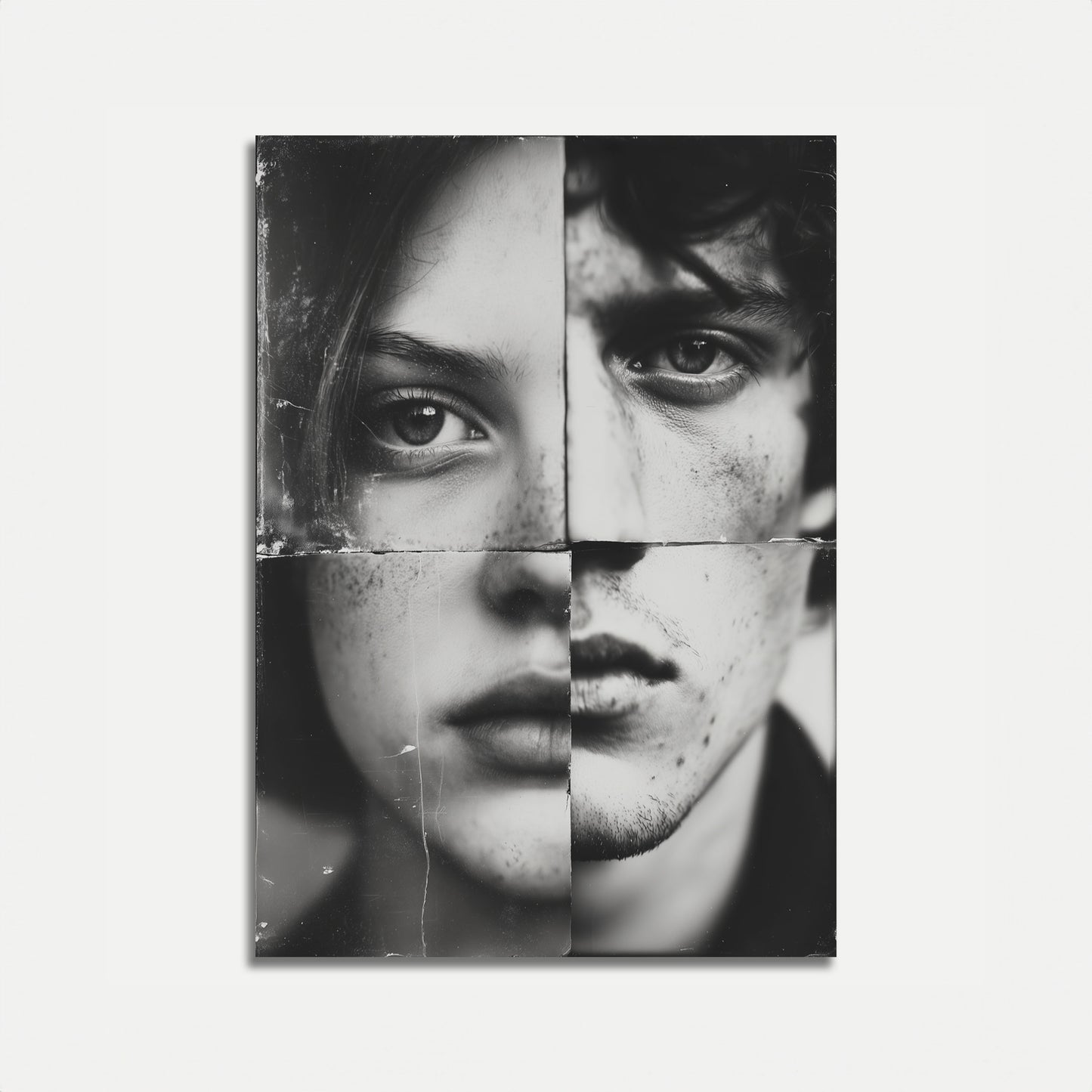Fractured Identity Portrait Poster