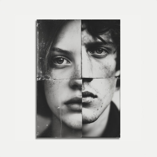 Fractured Identity Portrait Poster