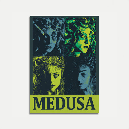 Medusa Mytologisk Portræt Plakat