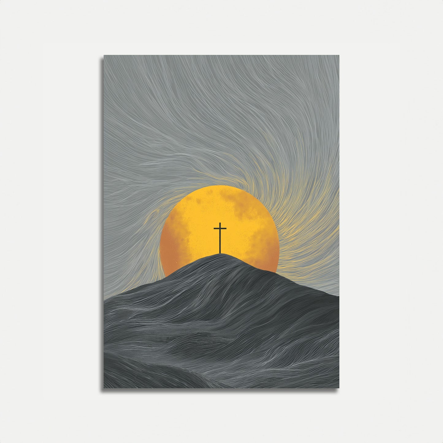 Calvary Cross Sunset Poster