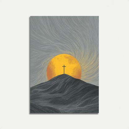 Calvary Cross Sunset Poster
