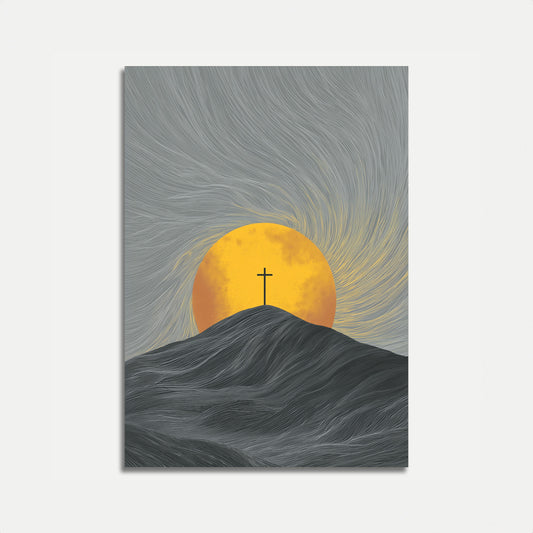 Calvary Cross Sonnenuntergang Poster