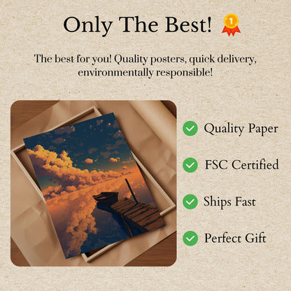 Golden Clouds Solitude Poster