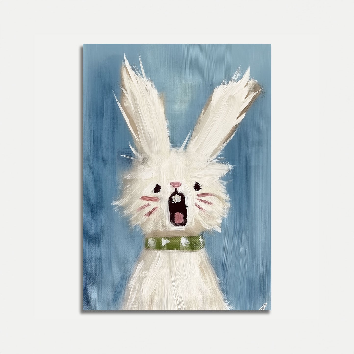 Screaming Fluffy Bunny Poster