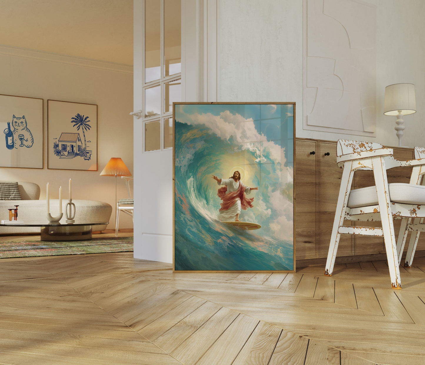 Holy Surfing Savior Epic Poster