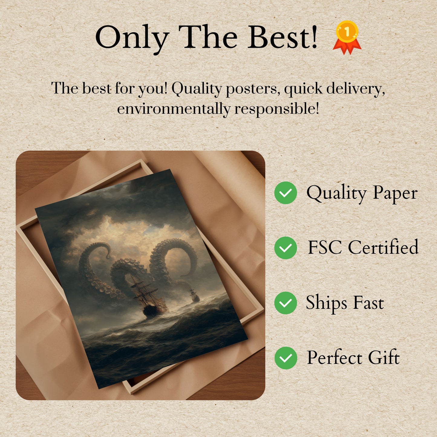 Kraken Sea Storm Encounter Poster