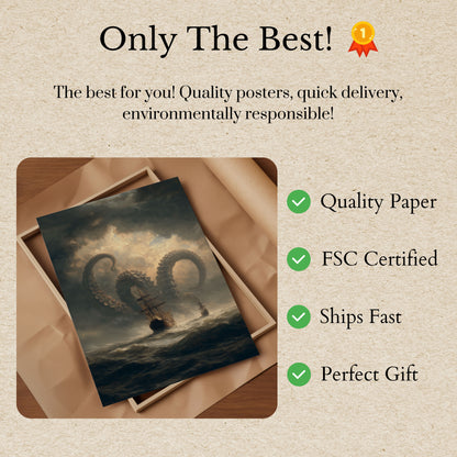 Kraken Sea Storm Encounter Poster