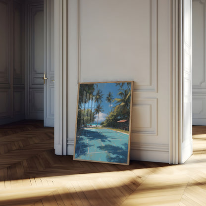 Tropical Tennis Paradise Poster