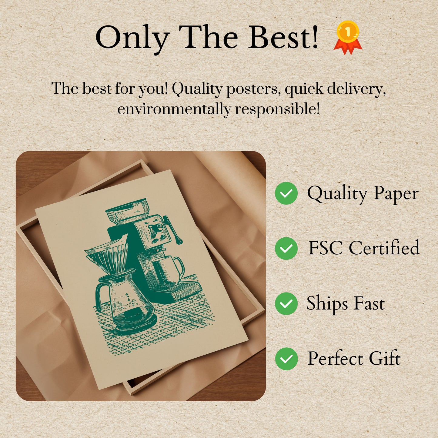 Vintage Coffee Brewing Poster