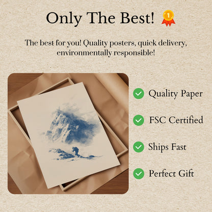 Solitary Mountain Climber Poster