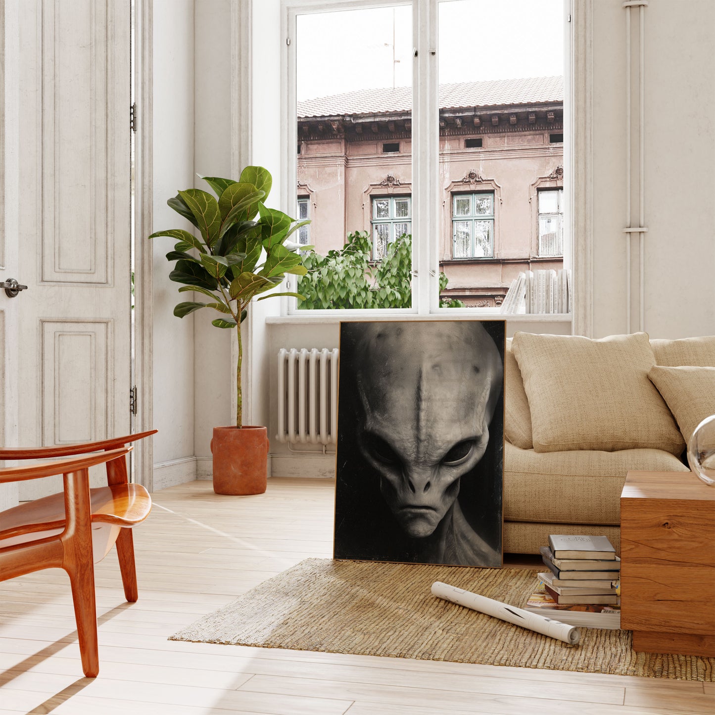 Alien Encounter Dark Poster