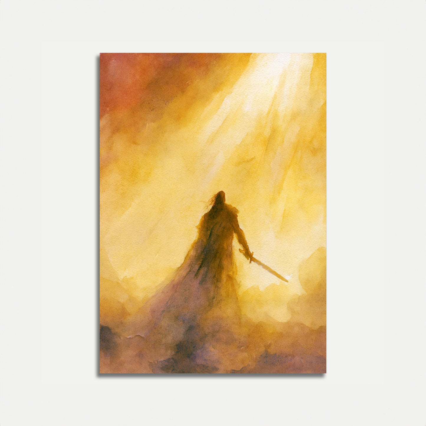 Warrior with Sword in Light Poster