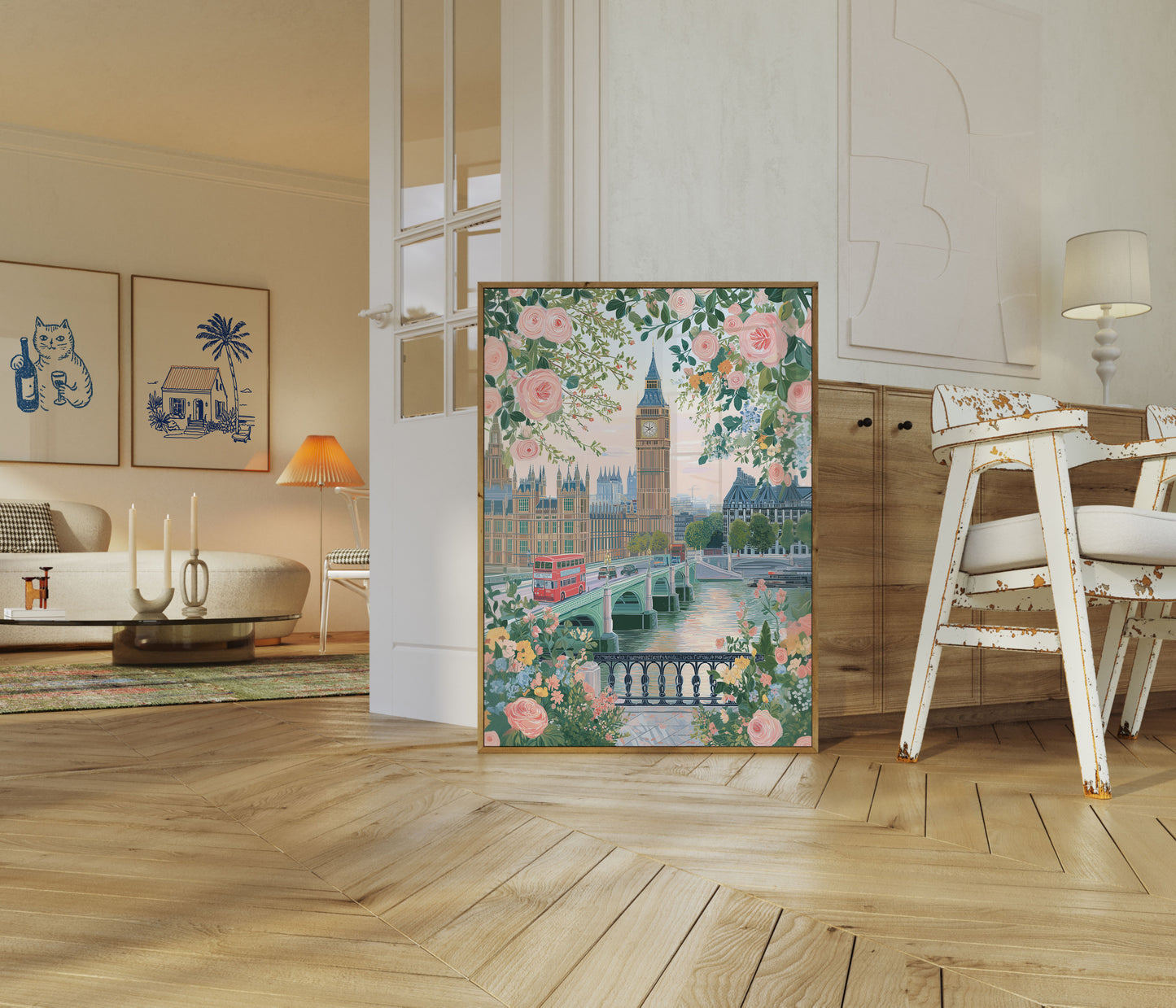 Londyński Wiosenny Plakat Ogrodu Kwiatowego