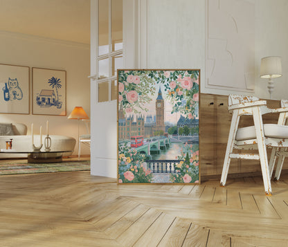 Londyński Wiosenny Plakat Ogrodu Kwiatowego