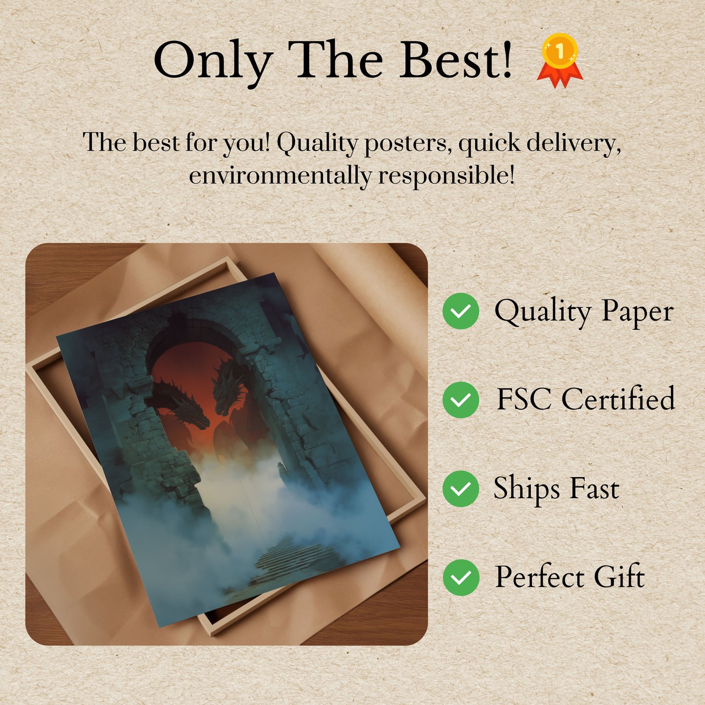 Drachen am Schlosstor Plakat