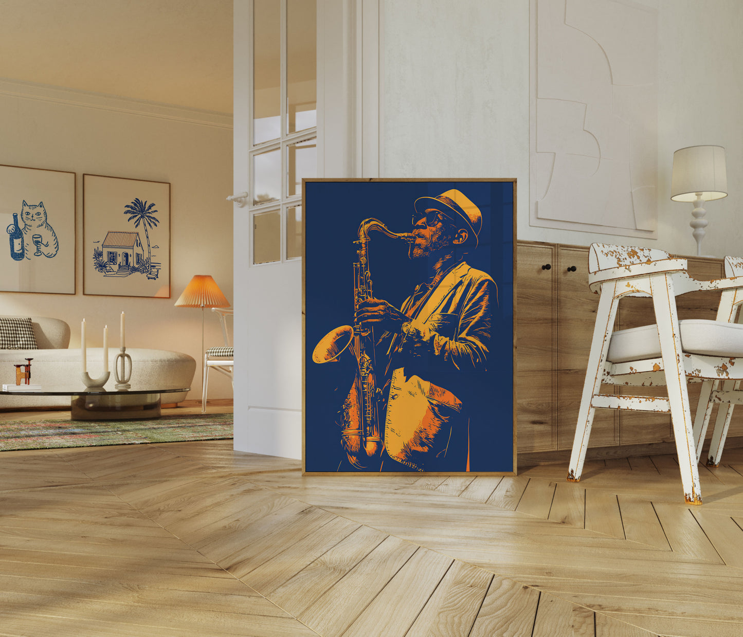 Klassisches Jazz-Saxophonisten-Poster