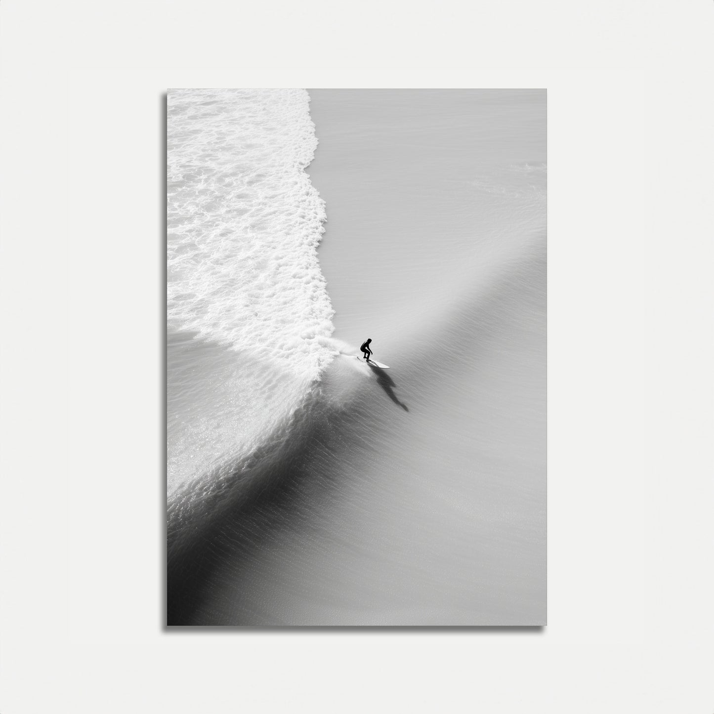 Surfing the Monochrome Wave Poster
