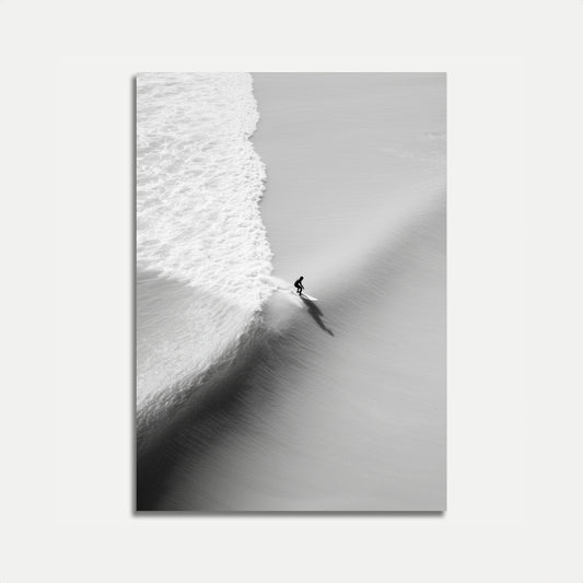 Surfing the Monochrome Wave Poster