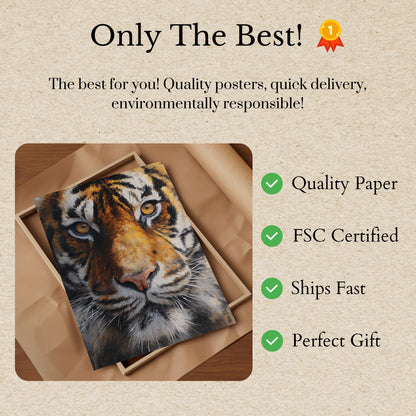 Tiger Face Close-Up Poster