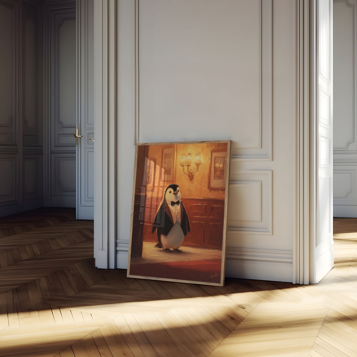 Affiche Pingouin en Tenue Formelle