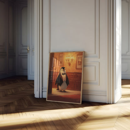 Affiche Pingouin en Tenue Formelle