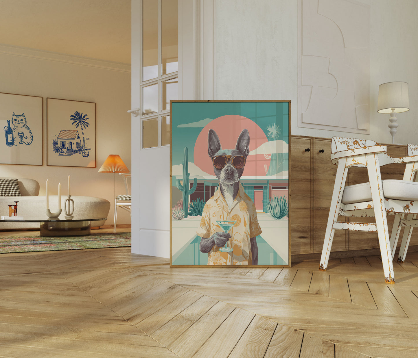 Cool Dog Poolside Poster