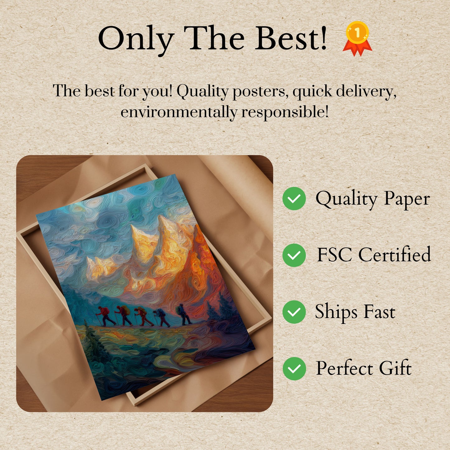 Mountain Hiking Adventure Poster