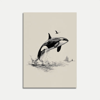 Majestic Orca Ocean Leap Poster