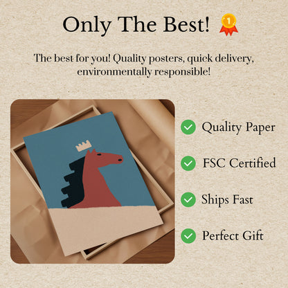 Kongelig Hest Med Krone Plakat