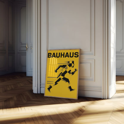 Bauhaus plakát s běžící postavou