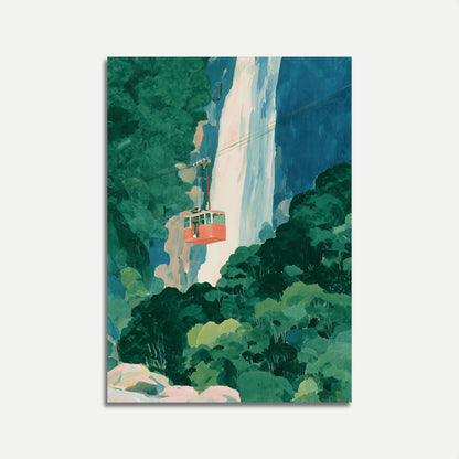 Mountain Cable Car Landscape Poster