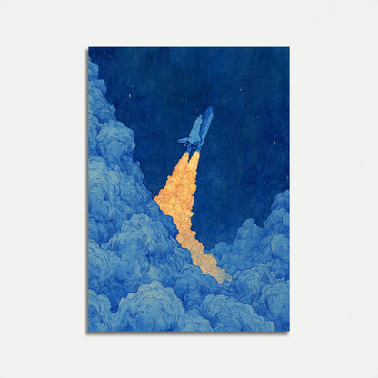 Lancio dello Space Shuttle tra le stelle Poster