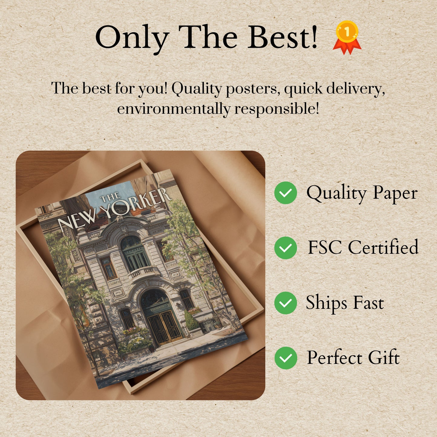 New Yorker Architectural Charm Poster