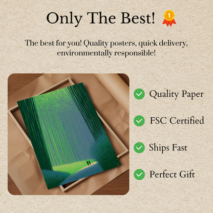 Bamboo Forest Path Adventure Poster