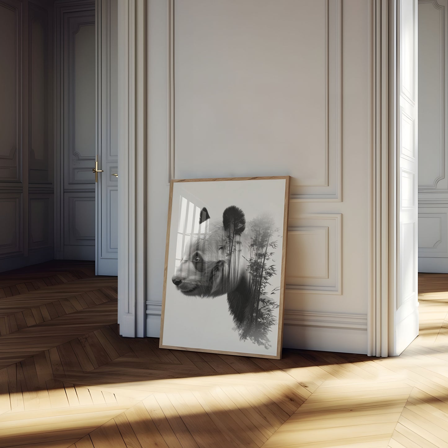 Panda Bamboo Forest Portrait Poster