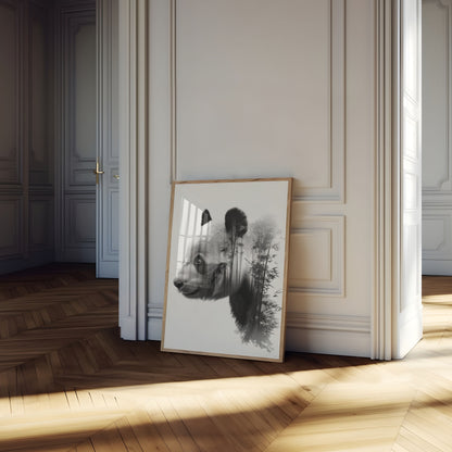 Panda Bamboo Forest Portrait Poster